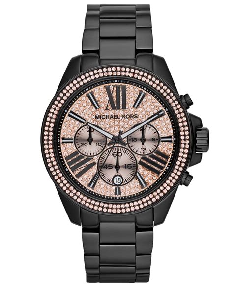 mk black watch women's|original michael kors watches.